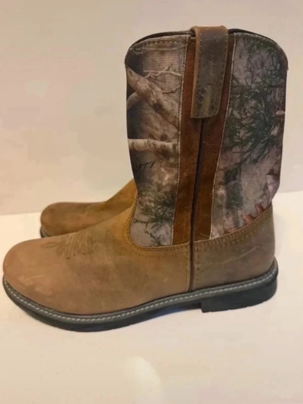 Youth Smoky Mountain round toe camo pull on
